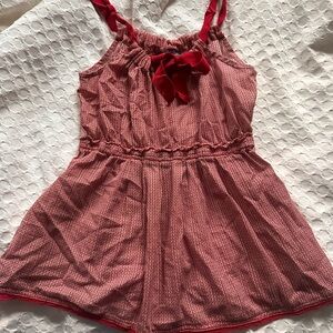 American Eagle Outfitters Red Sleeveless Top